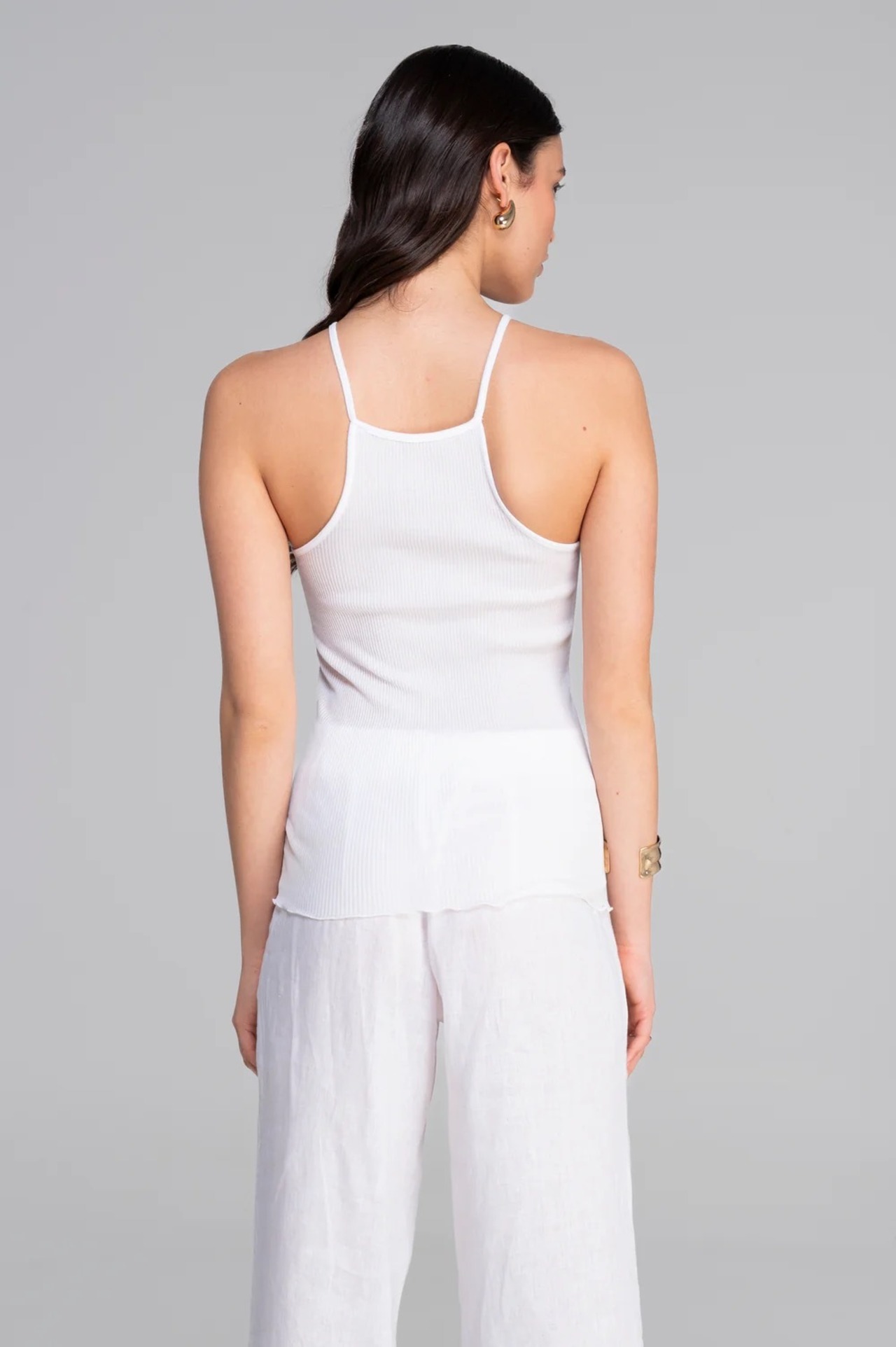 オスカリート ホルターネックトップ シャンティイレース ホワイト 2、3サイズ