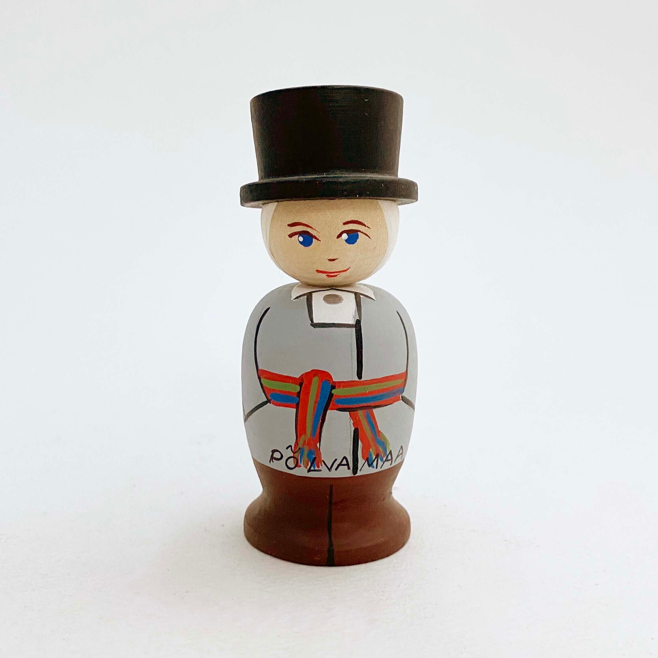 エストニアの民族こけし（ポルヴァ地方の男子8.5cm）