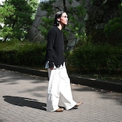 SAYATOMO / 2-Tack Cutoff Wide Denim Pants