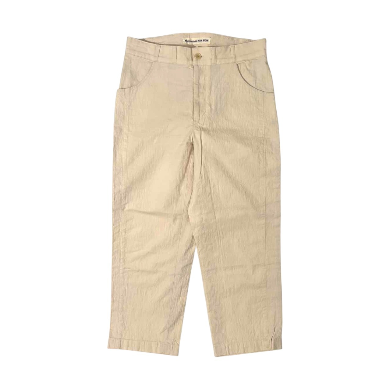 Mademoiselle NON NON マドモアゼルノンノン リネン混 クロップドパンツ M/アイボリー