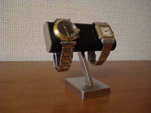 腕時計スタンド　腕時計スタンド 高級　腕時計スタンド おしゃれ　ウオッチスタンド　腕時計スタンド 2本　ブラックチビ助腕時計スタンド 　ak-design　No.120205