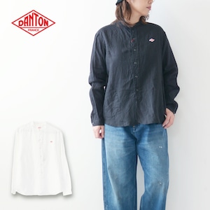 DANTON [ダントン] W L/S LINEN BAND COLLAR SHIRT [DT-B0279KLS] L/Sリネンバンドカラーシャツ・リネンシャツ・長袖シャツ・長袖リネンシャツ・バンドカラー・LADY'S [2024SS]