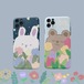 浮き彫り iPhone11 Proケース カメラ全面保護 ウサギ＆クマさん ペア・親友とお揃い 可愛い♪