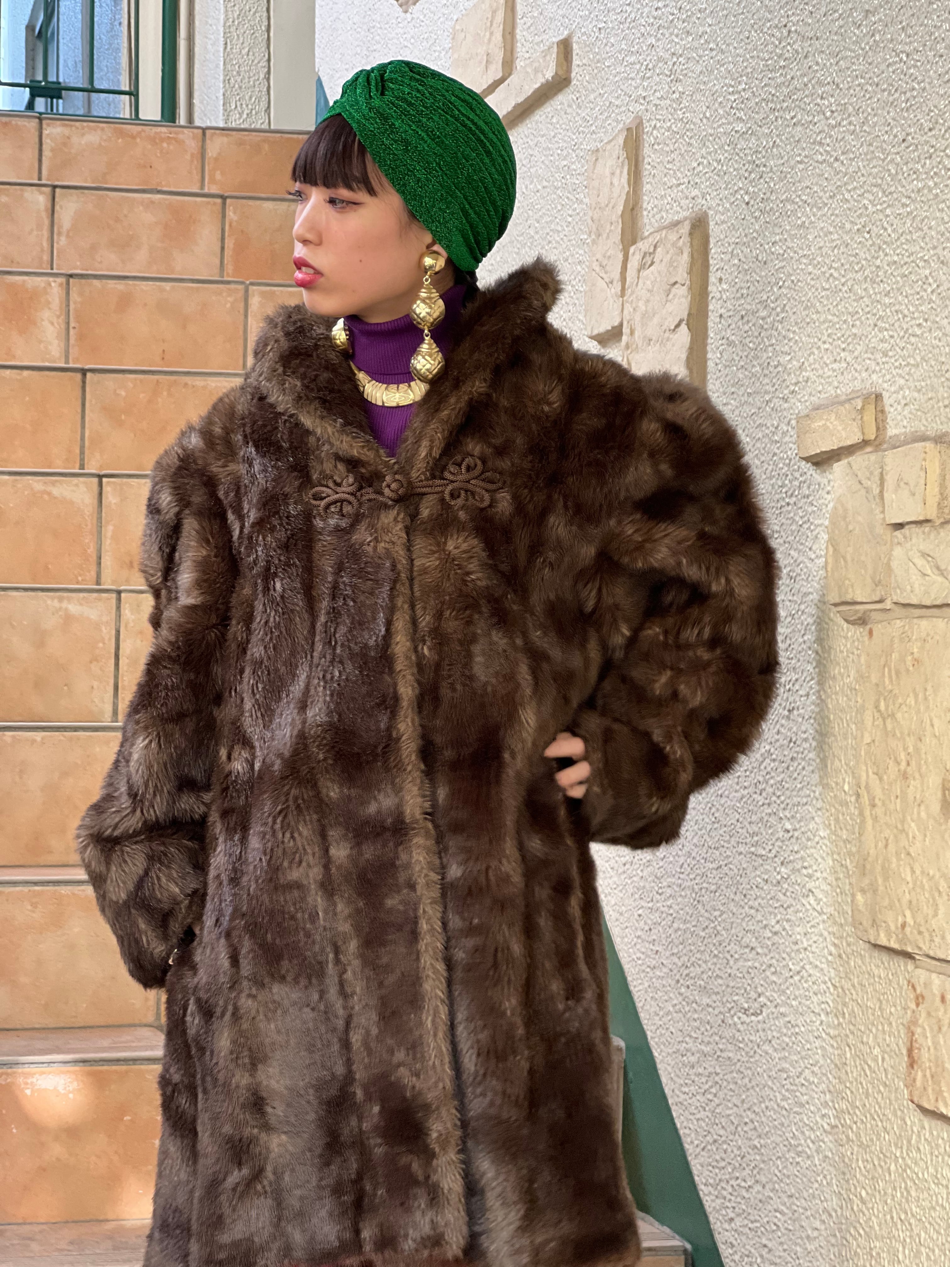 最終価格????us vintage 80s fur coat. - 毛皮/ファーコート