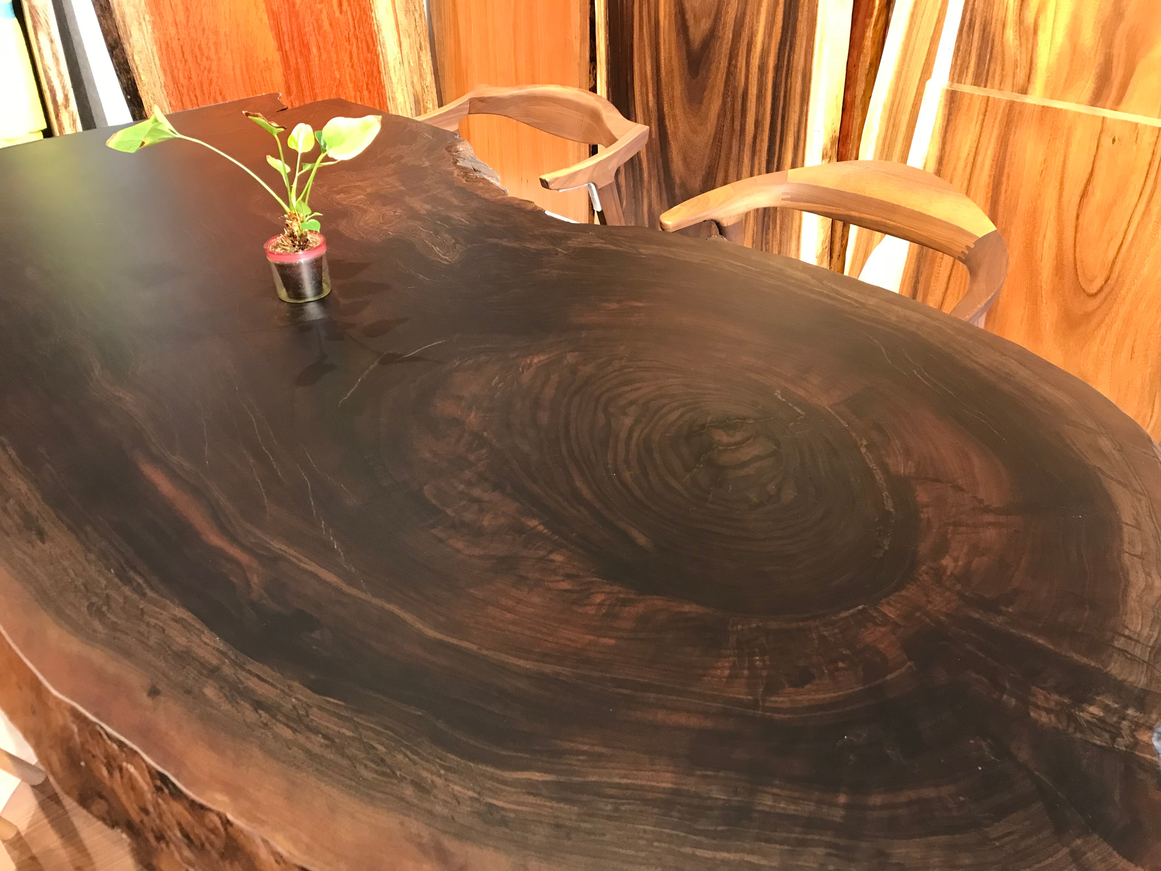 クラロウォールナット_2160×920-1200×50_浅草本店_テーブル天板/一枚板