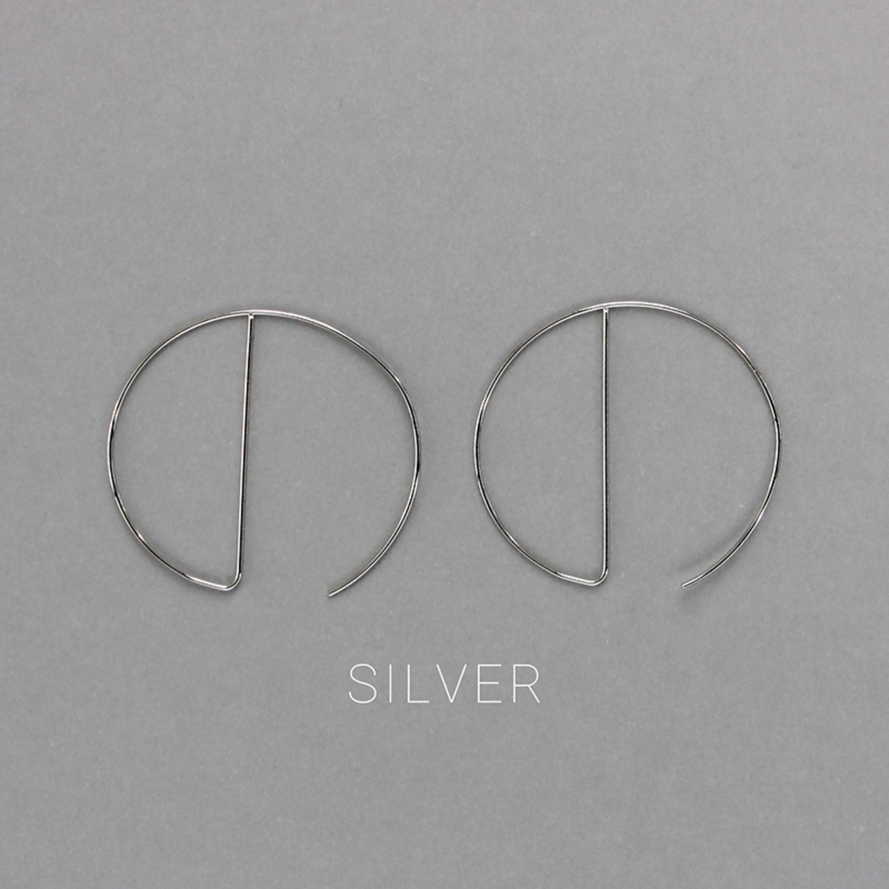 ☆シルバー登場☆【ネコポス便】金属アレルギー対応 オープンサークルフックピアス 2428