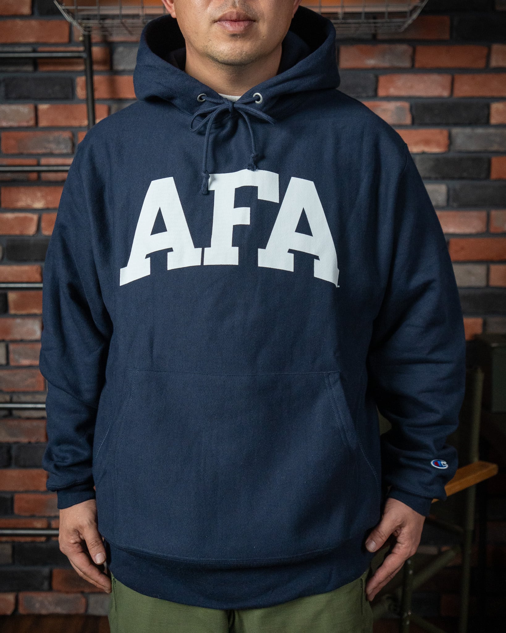 Champion】AFA Reverse Weave Sweat Hoodie 新品 USA限定企画