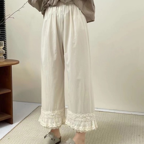 2色/裾レースペチパンツ ・12503