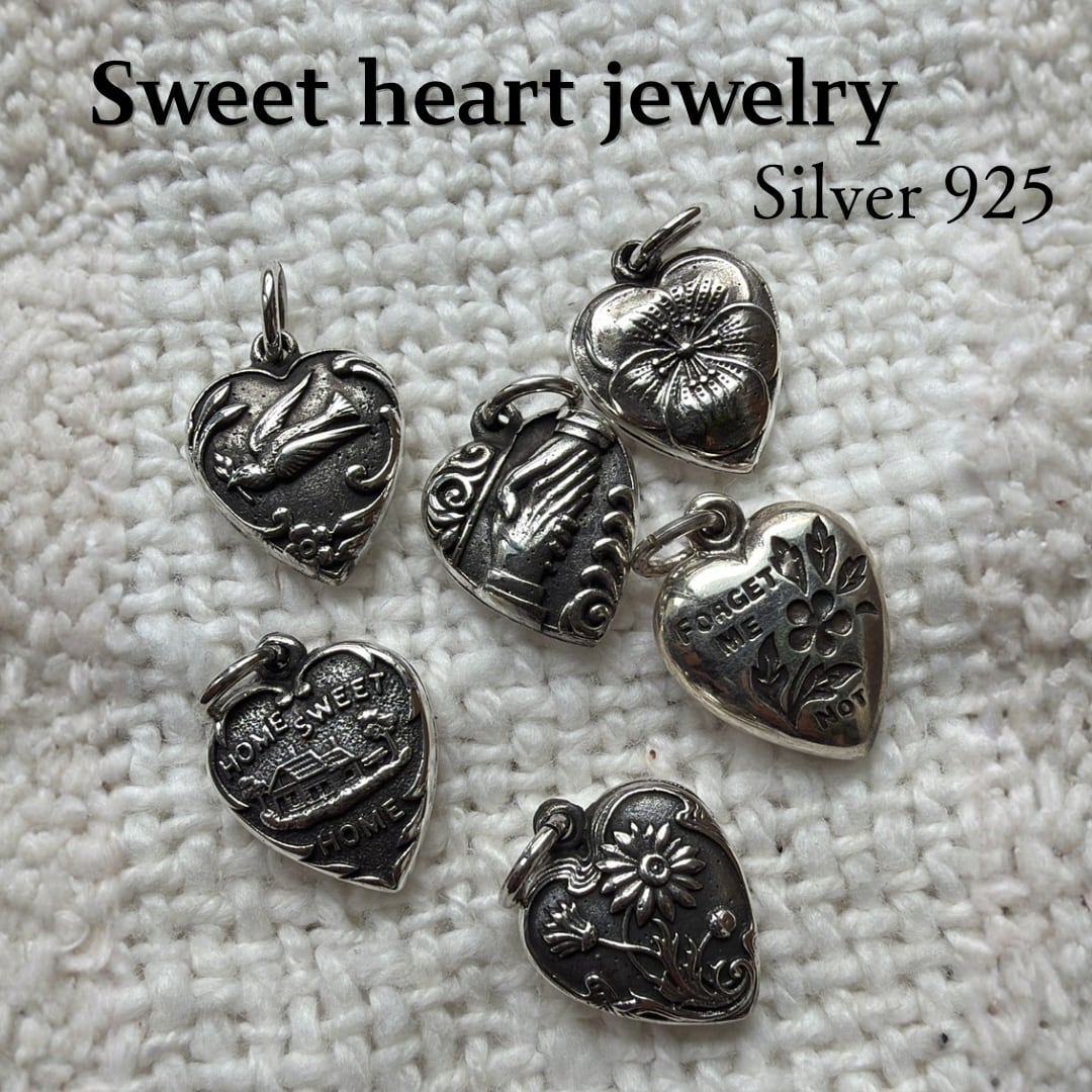 SWEET HEART JEWELRY / PUFFY HEART /silver925製/勿忘草/鳩/握手/すみれ/デイジー
