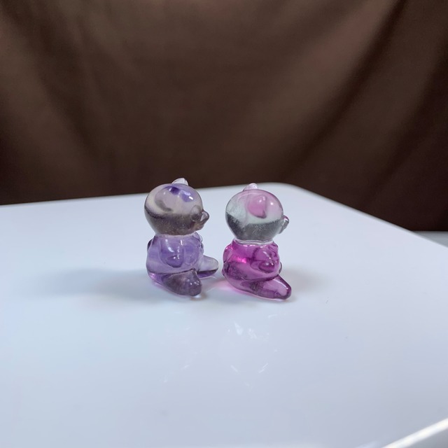 8.可愛い仲良しくまちゃんペア・フローライトくま