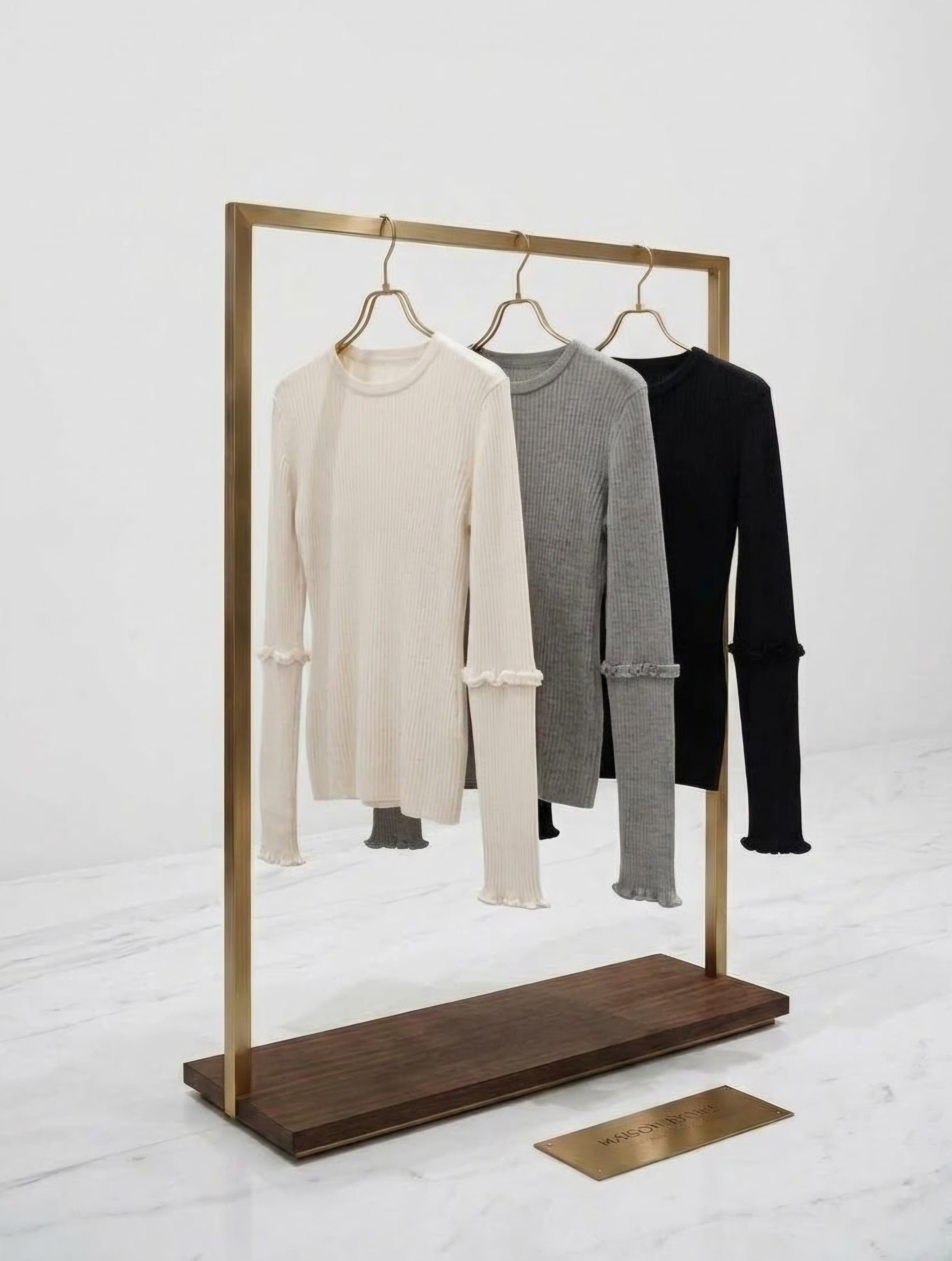 【SAMPLE SALE】袖フリルアクセントプルオーバー(ホワイト)