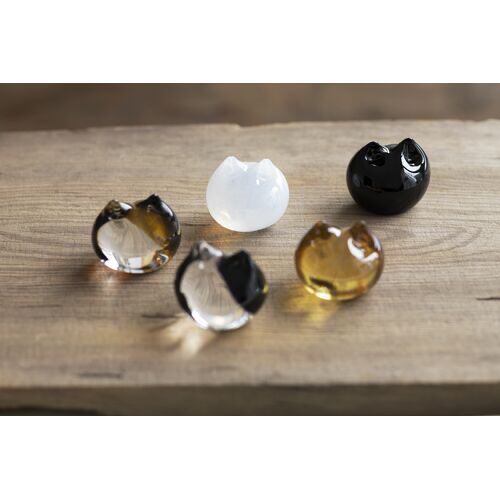 コロンとかわいいネコのグラスオーナメント【coconeco craft】