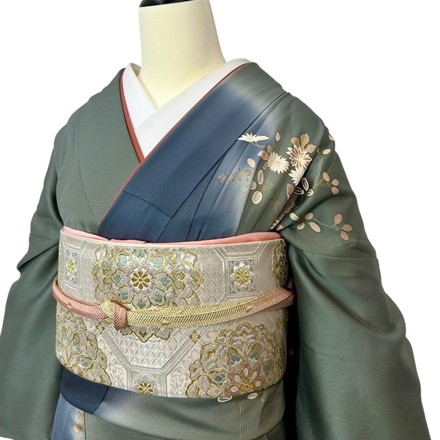 【単衣】訪問着・附下げレンタル フルセット HT-0143-Mサイズ