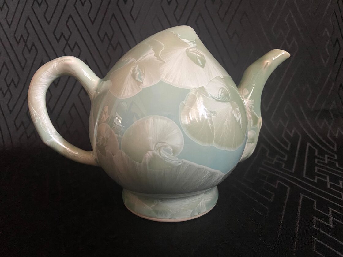台湾茶器 結晶甜桃 急須 中国茶器 桃型急須 茶道具 茶器 ティーポット 