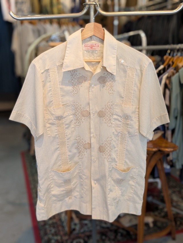 ［USED］70's Vintage Cuban Shirt  made in Mexico