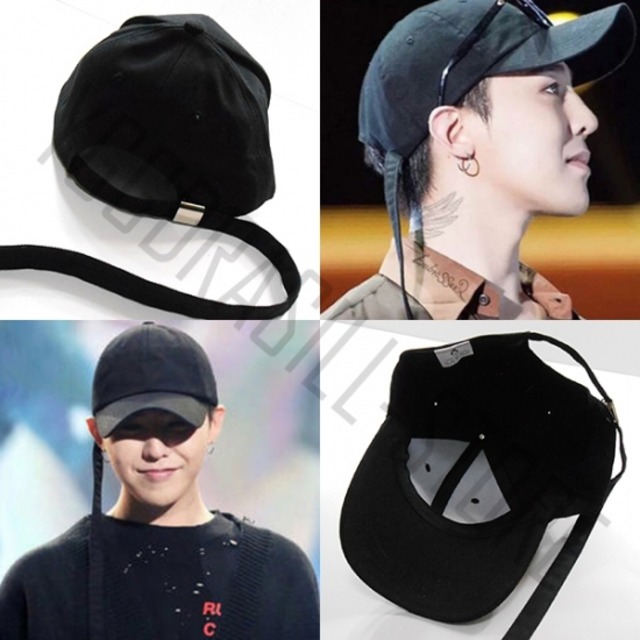 ロングストラップ キャップ 帽子 黒 超長 男女兼用 G Dragon ジヨン Gd Ygg Store Base店