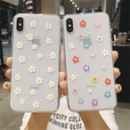 【iphone12対応】 おしゃれ かわいい 小花 デザイン カラフル シンプル iphone ソフトケース 2タイプ