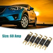 ACROPIX ANLヒューズ オーディオアンプ 車 車両 トラック オートバイ ボート 自動車 60A ブラック 5個