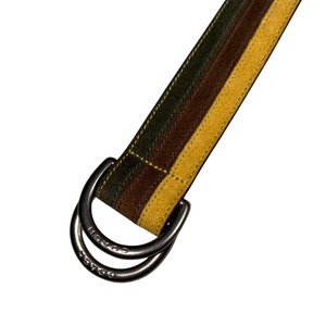 COACH tricolor suede ring belt