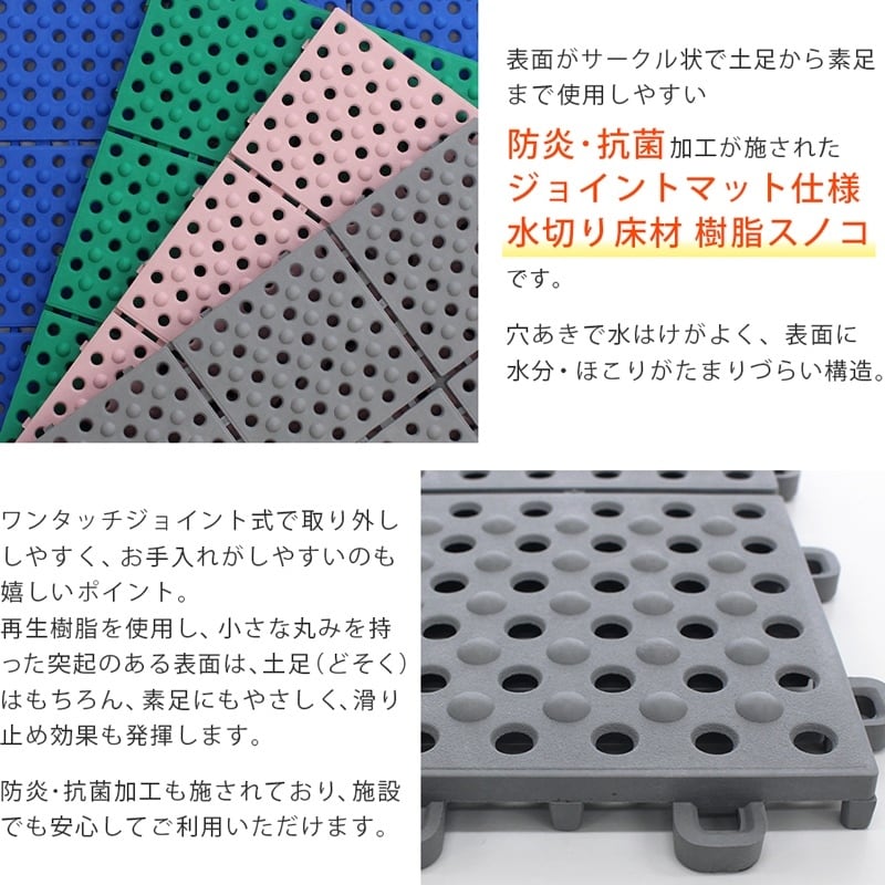 パレスチェッカー ジョイント式 床材 30cmX30cm グレー 15枚入り パレスチェッカー ジョイント式 床材 30cmX30cm グレー 15枚入り