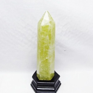 シトリン 六角柱 シトリンクォーツ ポイント 台座付属 一点物 152-4117