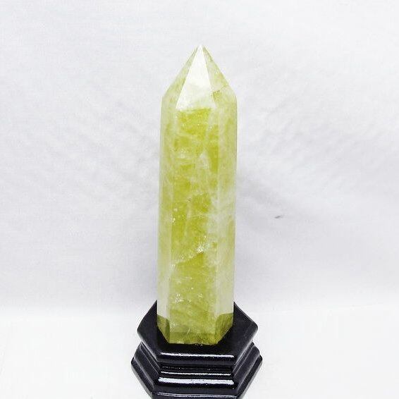 シトリン 六角柱 シトリンクォーツ ポイント 台座付属 一点物 152-4117