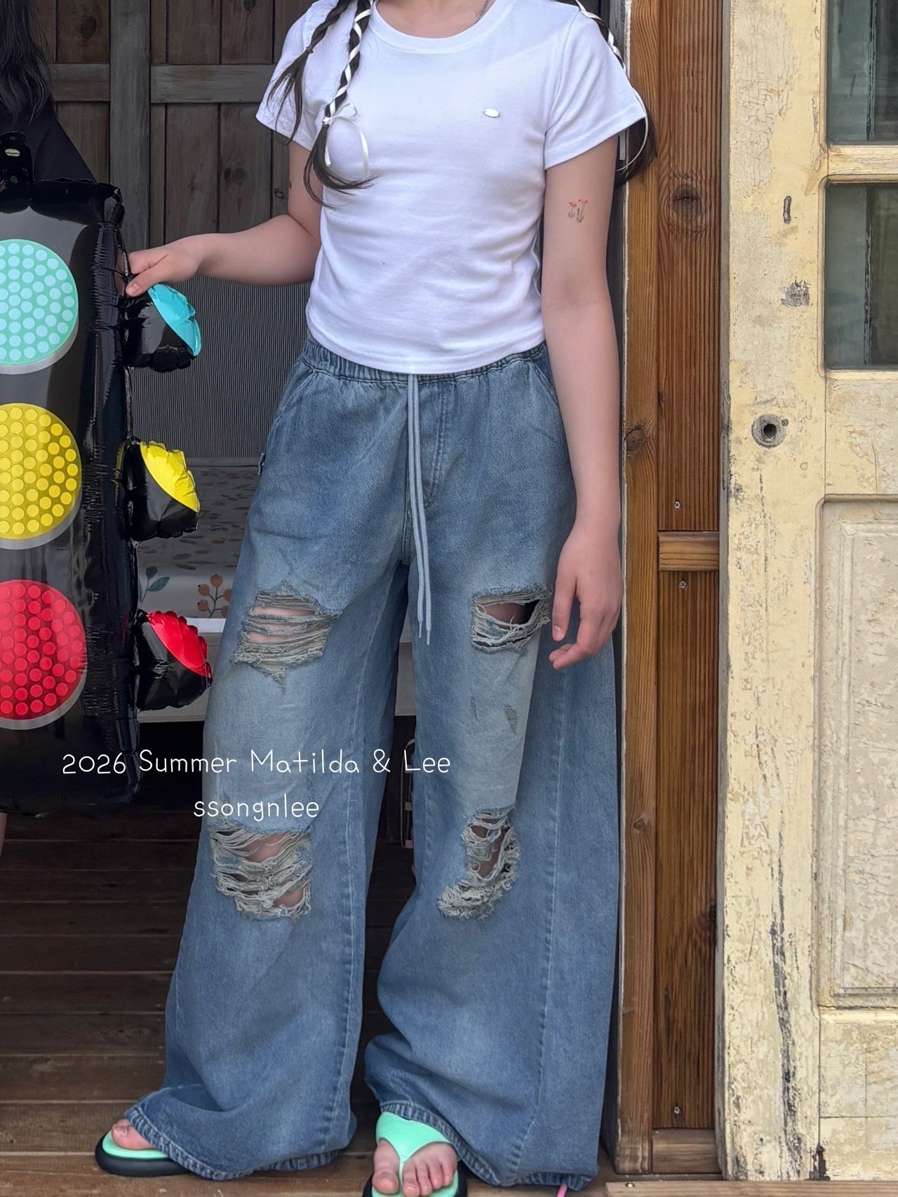 [Matilda&Lee] Damaged Denim Pants / [마틸다앤리] 데미지데님팬츠
