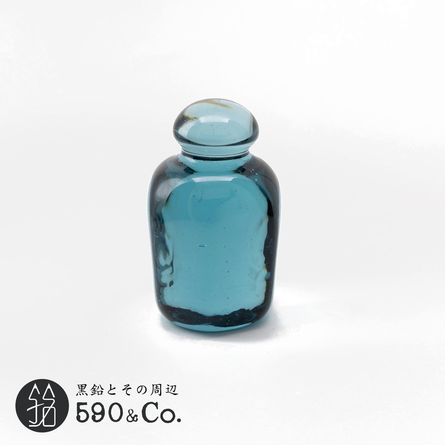 HIGHTIDE/ハイタイド】アタシェ 再生ガラス ペーパーウェイト (ブルー/ラムネ瓶) 590Co.