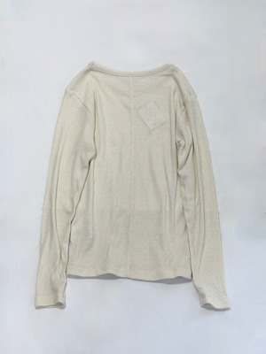 me.・washable silkフライス天竺　ロングスリーブ・ivory