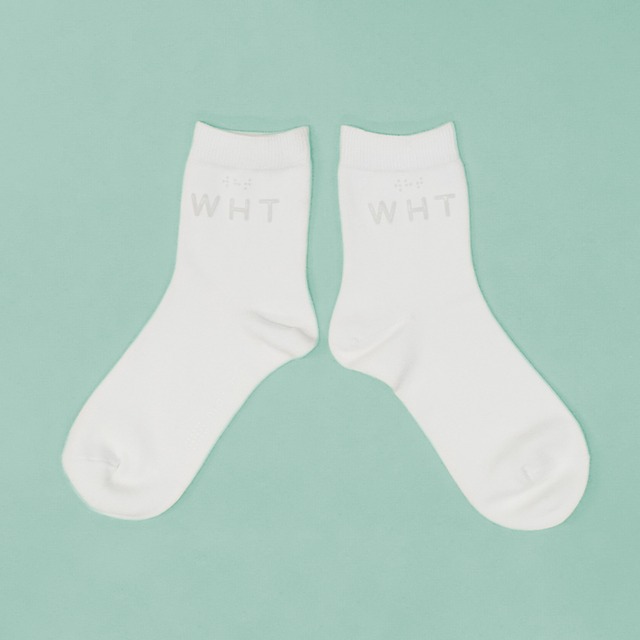 【メンズ】MARIMO みちる 触って分かる靴下 ロング  WHT ホワイト 131101-10
