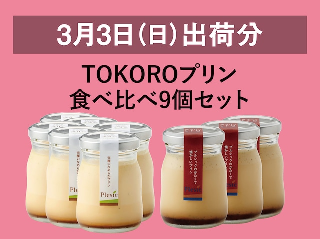 TOKOROプリン食べ比べ9個セット【2024年3月3日出荷分】
