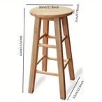 スツール　椅子　イス　木製　天然木　シンプル　おしゃれ　インテリア　バーチェア　キッチン　カウンターチェアナチュラル　4本脚　丸　ラウンド　60ｃｍ