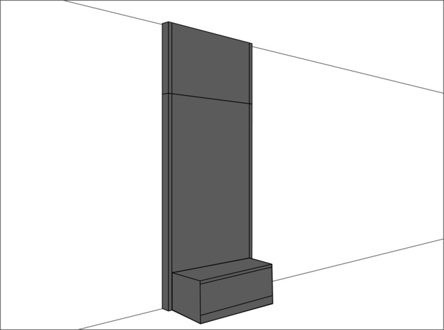 テレビボードセット・カラー・W800タイプ（W800+W42）×H2500（mm）COS-TVSET0825X1