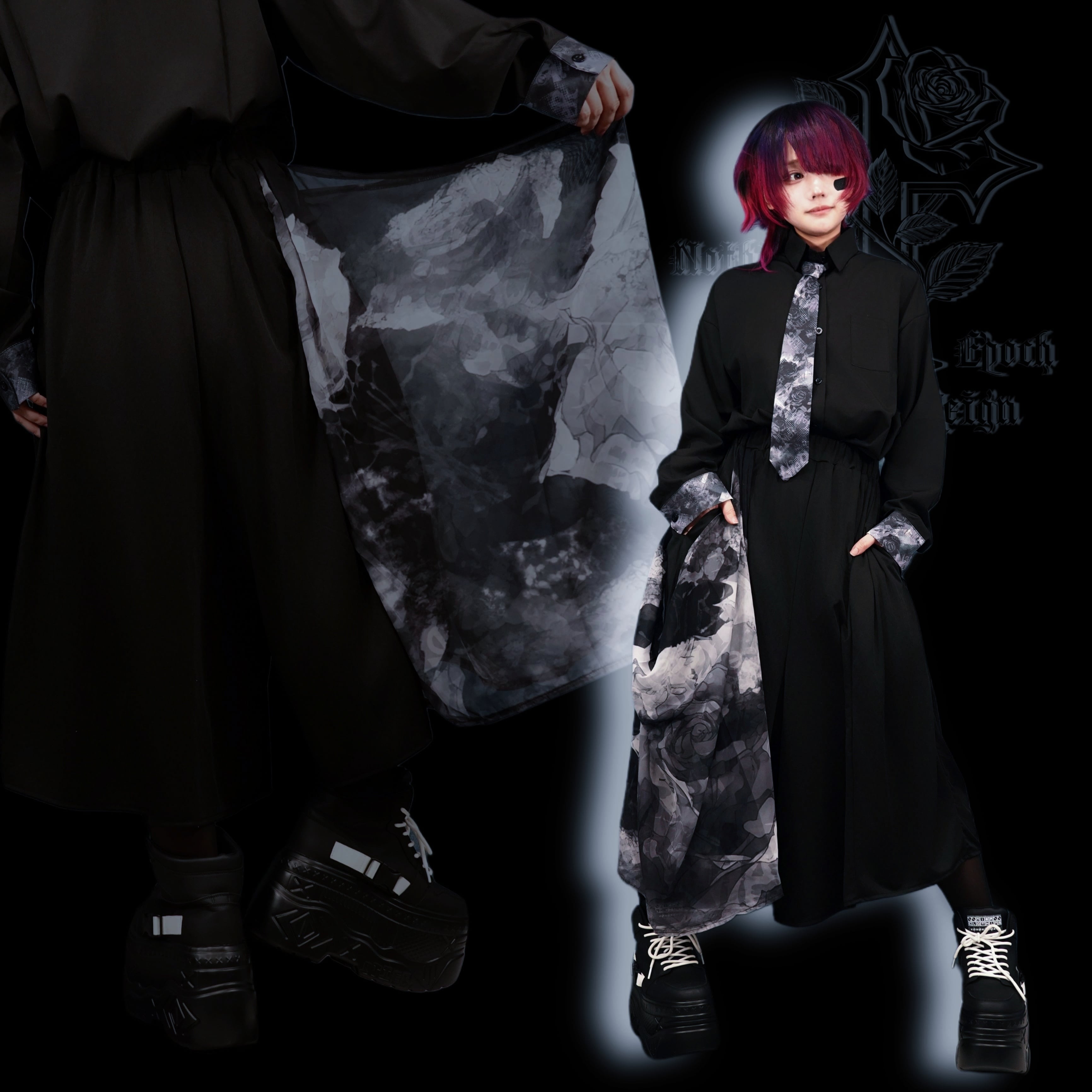 七分丈UNISEX WIDE PANTS【影薔薇フラップデザイン】 | NIER CLOTHING
