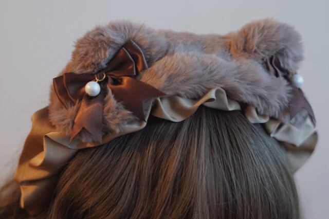 ミルクティーベア～ふわもこレースカチューシャ～ ♥LA161 | luvxy