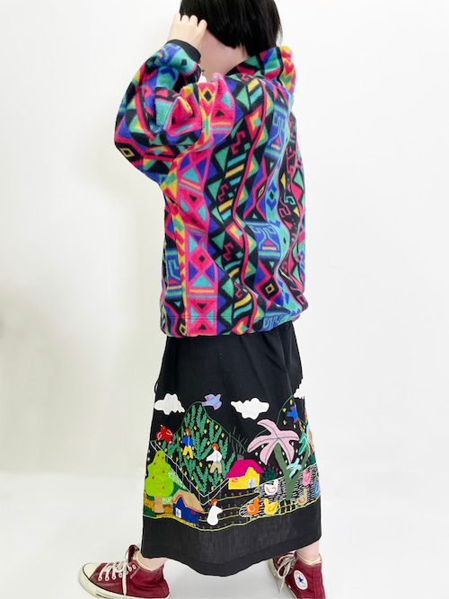 Vintage Multicolor Fleece Top