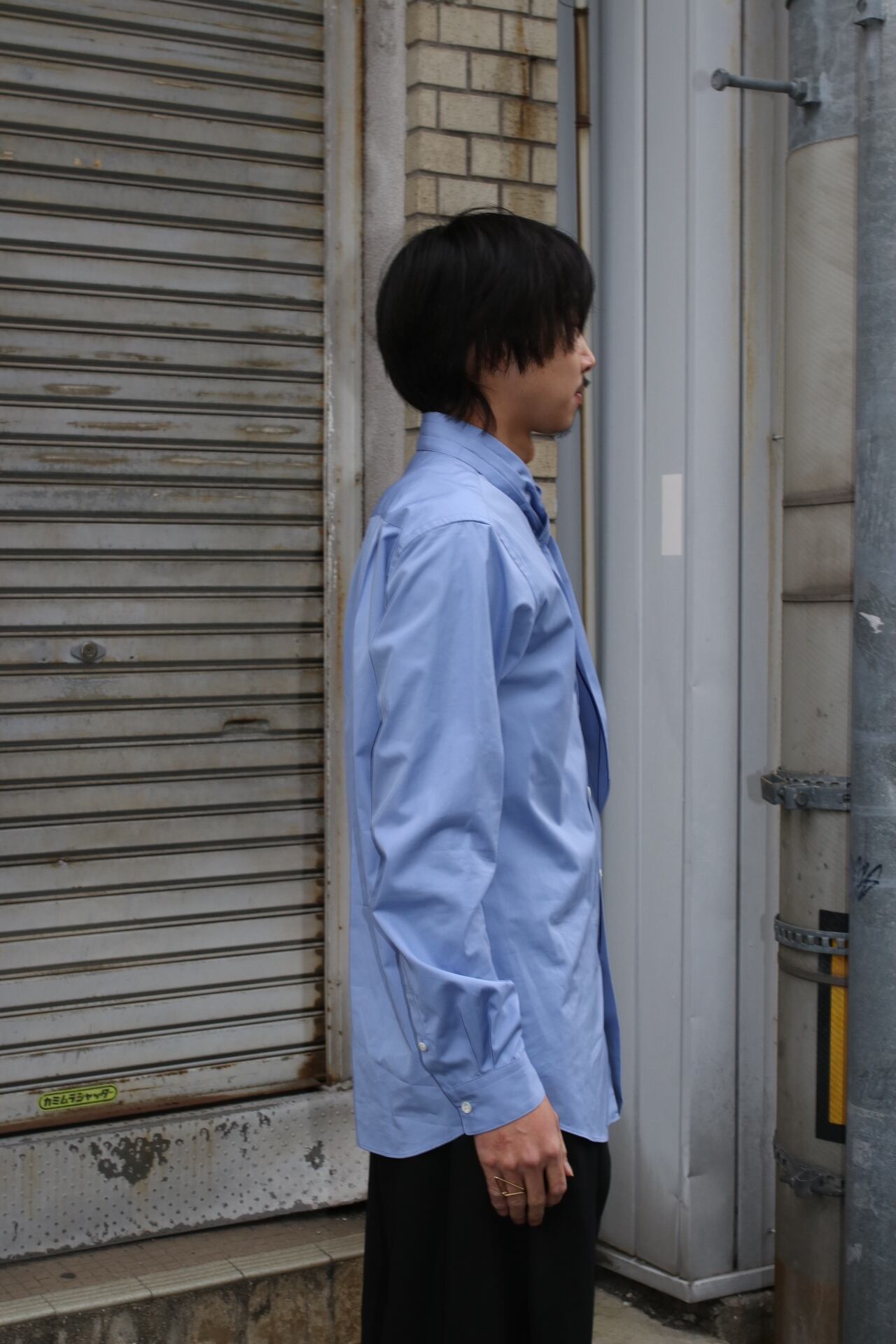 26SS】SOSHIOTSUKI ASCOT TIE COLLAR SHIRT (SAXE) S26SS03SH-C