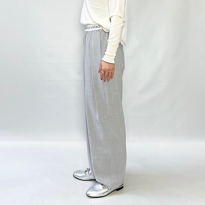 MARGAUX VINTAGE マルゴーヴィンテージ ロゴウエストゴムタックパンツ