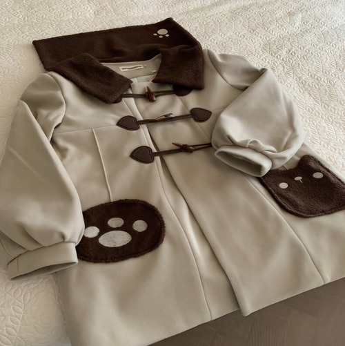 ゆめかわ♡肉球付きダッフルコート　jya45