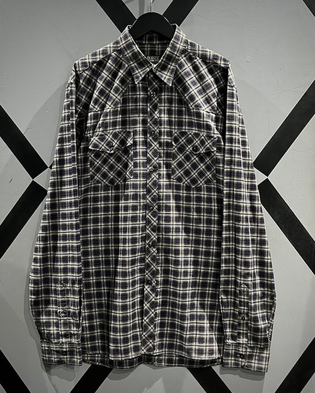【X VINTAGE】“CLOSED” “MARITHÉ + FRANÇOIS GIRBAUD” Western Detail L/S Check Shirt