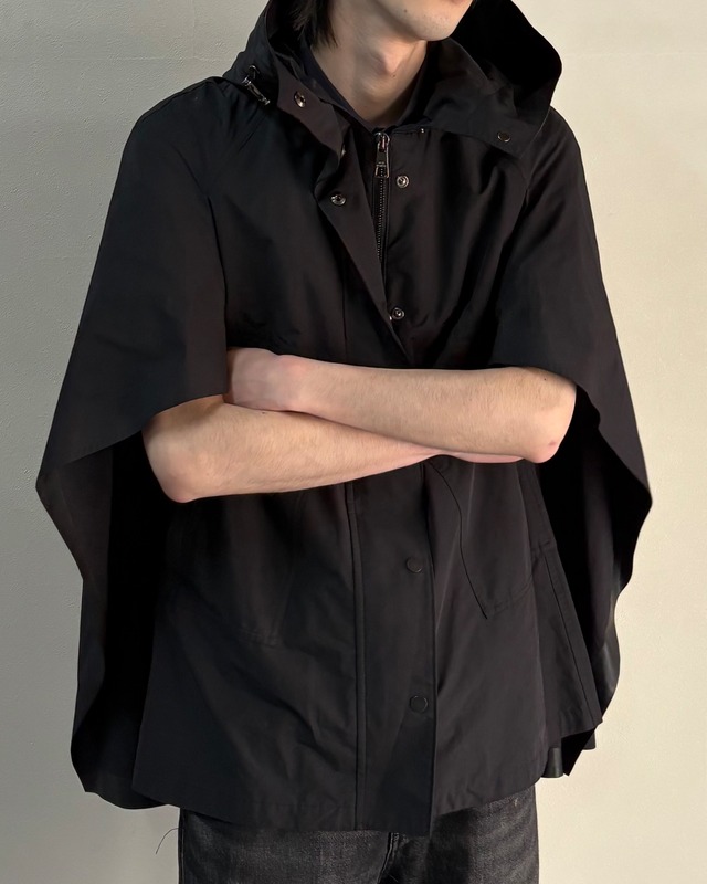 【Neil Barrett】nylon hooded poncho jacket