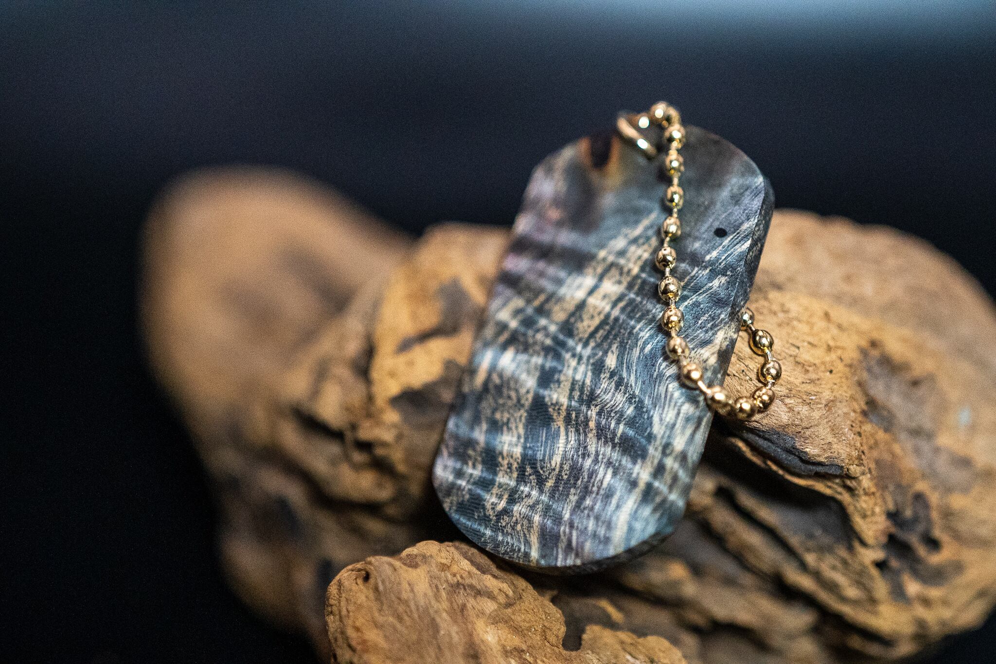 【 イマジナリー朧「棘」 】スタビライズウッド 栃変杢 ドッグタグ