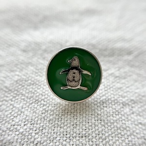 ●『2個セット』タキシードペンギン(グリーン)15㎜