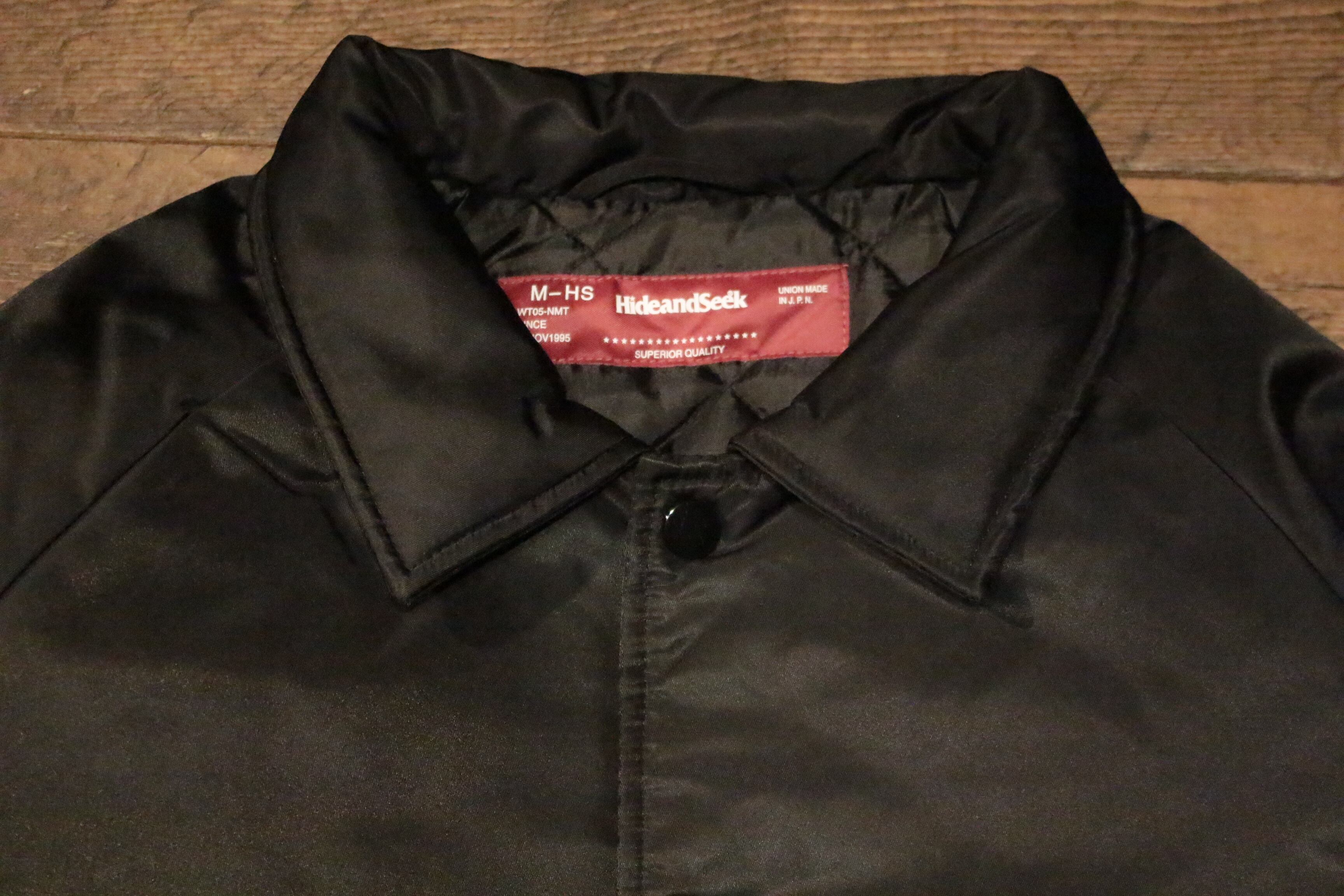 HIDE AND SEEK】Coaches Jacket (25aw) -BLACK (ハイドアンドシーク