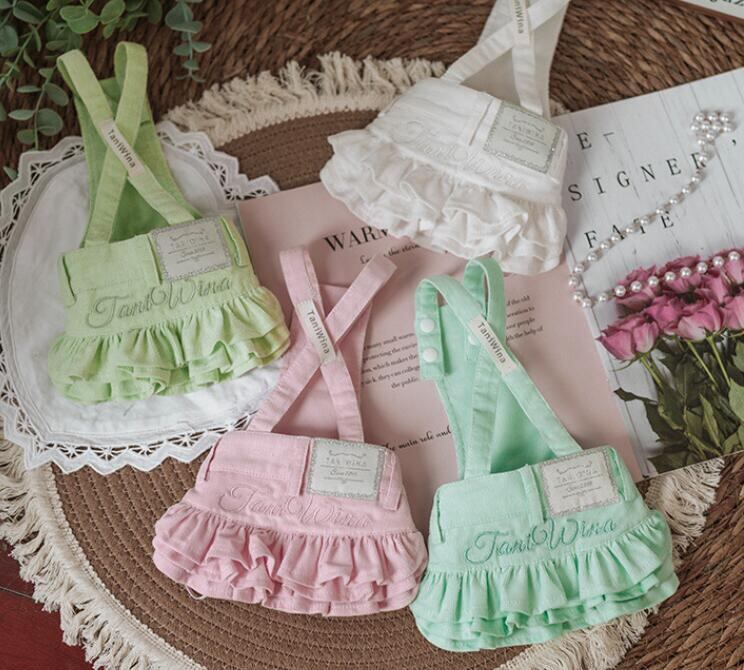 【予約】№2101589 マカロンカラーのサスペンダースカート