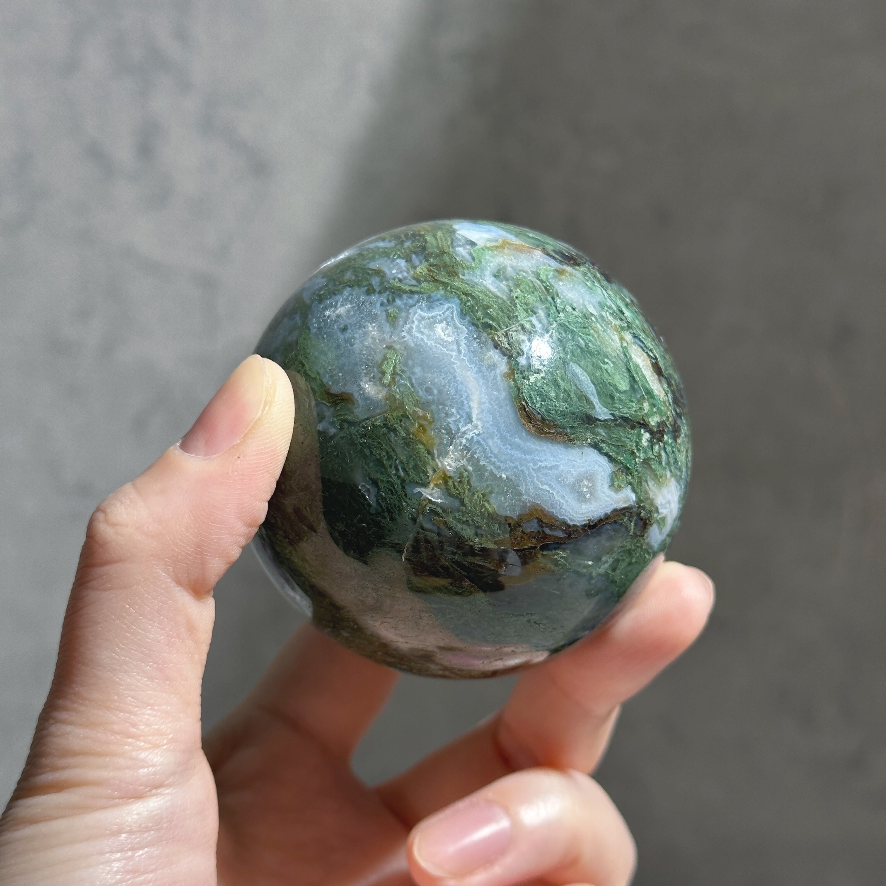 モスアゲート スフィア（丸玉）11♢Moss agate ♢天然石・鉱物