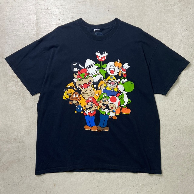 SUPER MARIO スーパーマリオ キャラクタープリントTシャツメンズ2XL 
