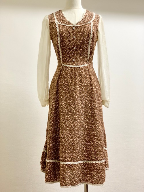 Vintage Country Style Pedicel Pattern Dress