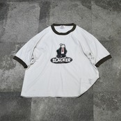 custom short length SLACKER print tee