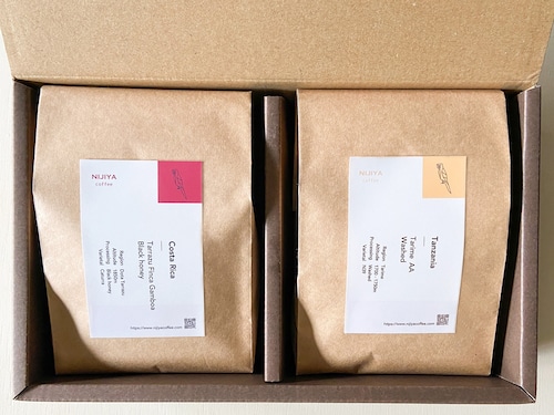 【ギフト】シングルオリジン豆２００g × ２種 / ギフト箱入 | NIJIYA coffee シングルオリジンなどの自家焙煎コーヒー豆
